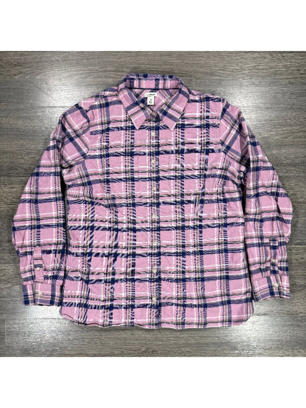 L.L. Bean Women's Scotch Plaid Flannel Shirt - Pink Plaid